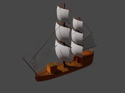 sail ship 3D model