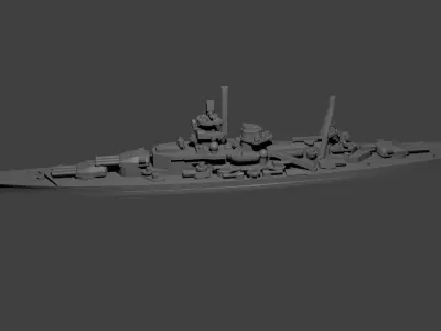 German Scharnhorst Class Battleship 3D print model
