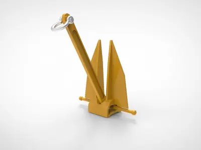 Stockless Anchor  3D model