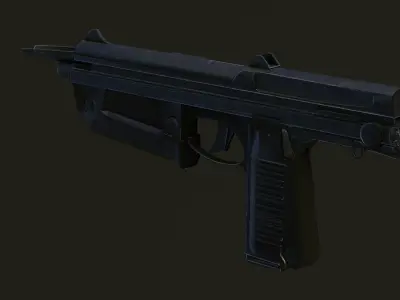 PM63 submachine gun Low-poly 3D model