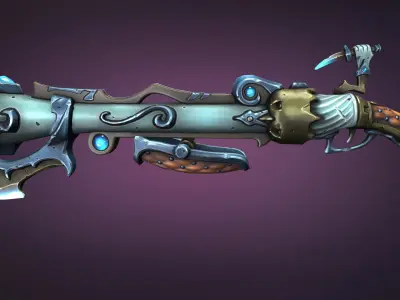 Royal musket Low-poly 3D model