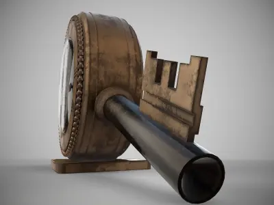 Swiza Dirty Clock Low-poly 3D model