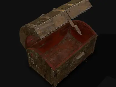 Medieval Box Low-poly 3D model