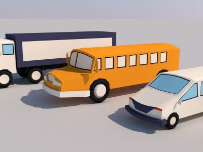 cars low poly  Free low-poly 3D model