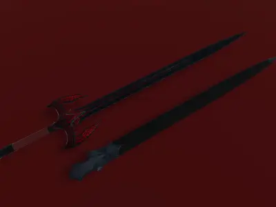 Dark Fantasy Sword Low-poly 3D model purchase
