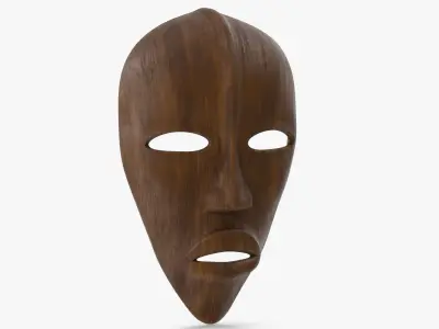  African Mask 5 Wood 