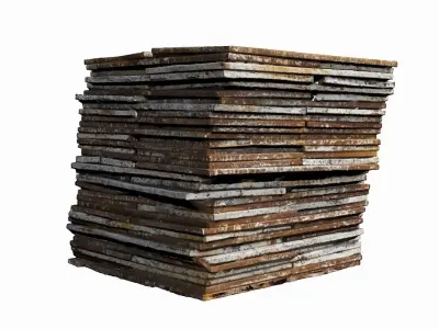 Iron Plate Low-poly 3D model