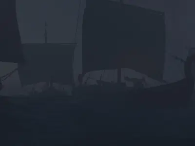 3D model Drakkar Viking Ship 3D model