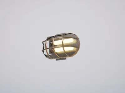 Military Lamp Low-poly 3D model