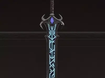3D Model of Futuristic Sword Low-poly 3D model