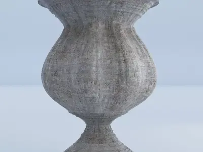 Cement Vase Antique 3D model