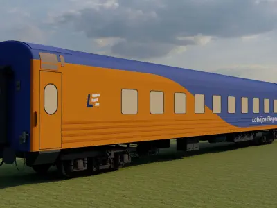 61-4462 Wagons with four liveries Low-poly 3D model