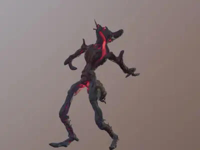 Insect Swamp Warrior Low-poly 3D model