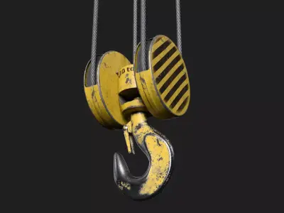 Crane hook Low-poly 3D model buy