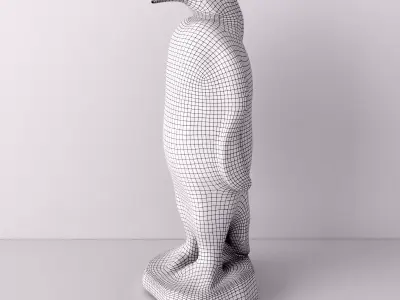 Hollohaza Hungarian Porcelain Penguin 3D model