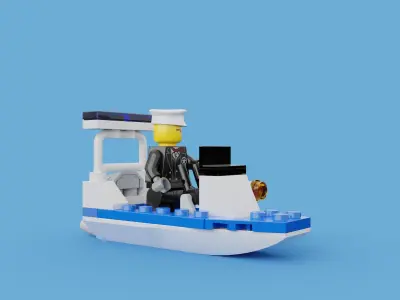 LEGO City - Police Boat 3D model