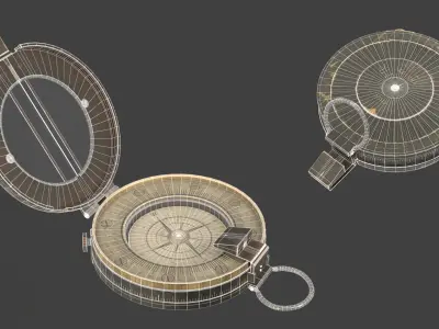 Compass Low-poly 3D model