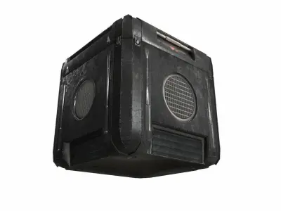 Sci Fi cargo crate 2 PBR Low-poly 3D model