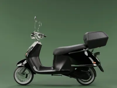 Retro scooter 3D model