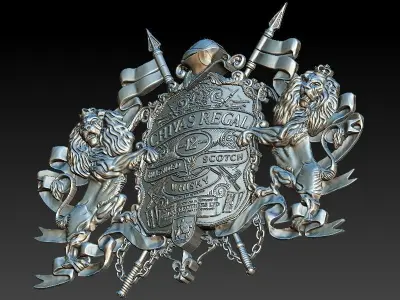3D MODEL OF CHIVAS REGAL WHISKY FOR CNC AND 3D PRINTING 3D model