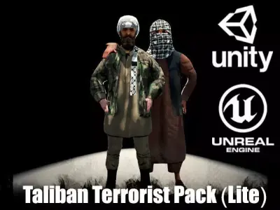 Terrorist Pack Lite - Low Poly Low-poly 3D model