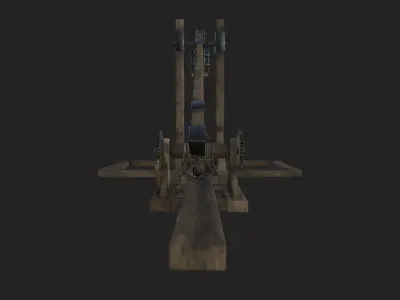 Catapul catapult Low-poly 3D model