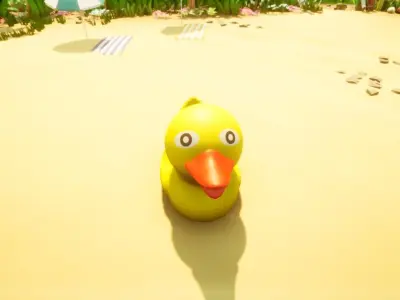 Classic Rubber Duck Shower Toy FREE MODEL Free low-poly 3D model
