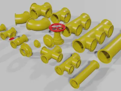 Pipes pack 3D model purchase