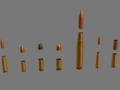 Munition Shell PBR Low-poly 3D model
