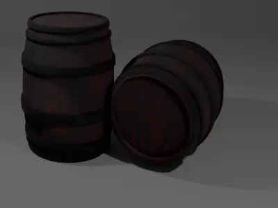 Wooden Barrell Free 3D model