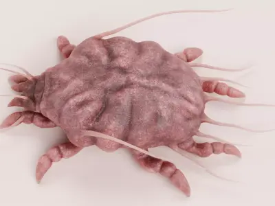 Scabies Mite Low-poly 3D model