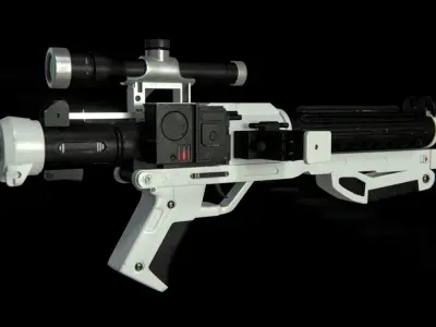 Blaster F11-D Low-poly 3D model