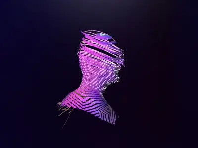 Ribbonised Face Model 3D model