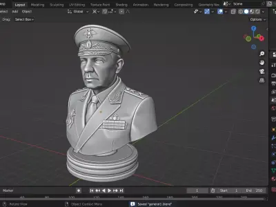 Russian General Valery Gerasimov Chess Piece 3D print model