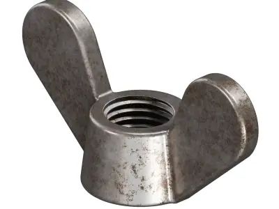Rusty Steel Wing Nut 3D model