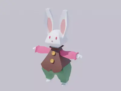 Rabbit just a Rabbit Low-poly 3D model