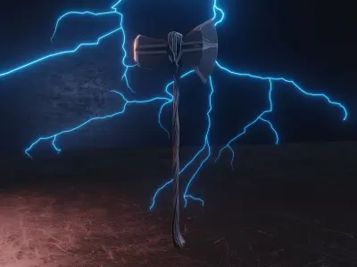 Stormbreaker axe Low-poly 3D model