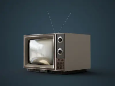 Classic Television Low-poly 3D model