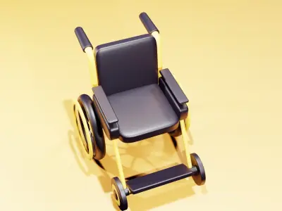 3D wheelchair model 3D model