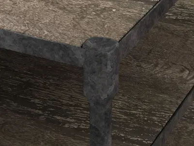 Restoration Hardware Dutch Industrial Side Table 3D model