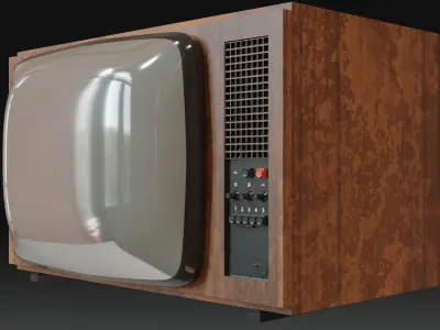 Vintage CRT TV 3D model
