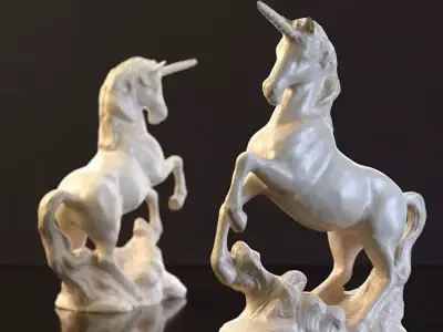 Unicorn sculpture 3D print model