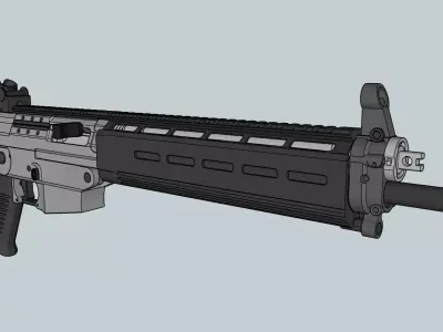 Sig SG556 SWAT M-LOK rail 3D model