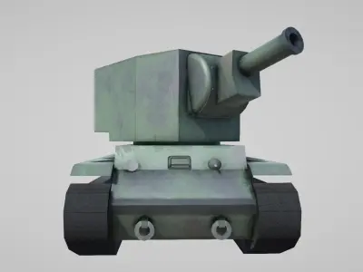 KV2 Tank Game Model Free low-poly 3D model