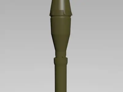 Rocket gold missile 3D model