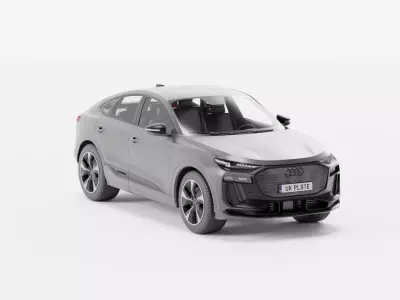 Audi Q6 Sportback E Tron 2025 Free low-poly 3D model