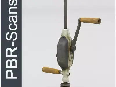 Hand Drill Middle Poly 3D model