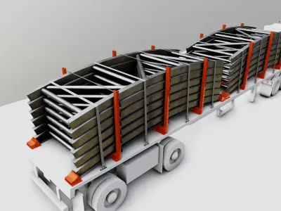CARGO MODELS FOR TRUCK TRAILER-Bridge Modul Type-1-1 3D model