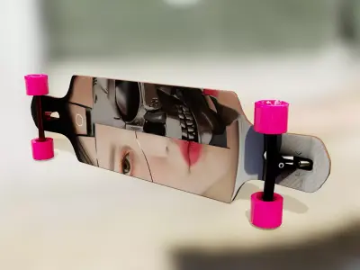 LONGBOARD CHILLEST DAY LONGBOARDING EVER Low-poly 3D model