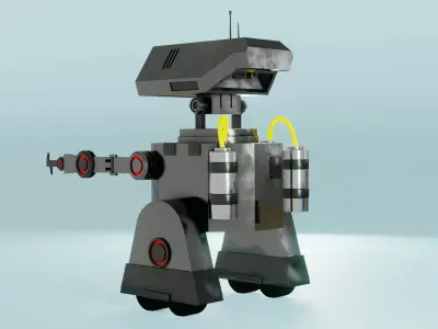 Sci-fi Robot Free low-poly 3D model purchase